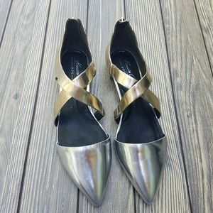 Kenneth Cole Milton Silver/Gold Flats